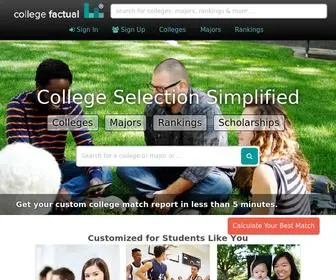 Collegefactual.com(Find Your College at) Screenshot