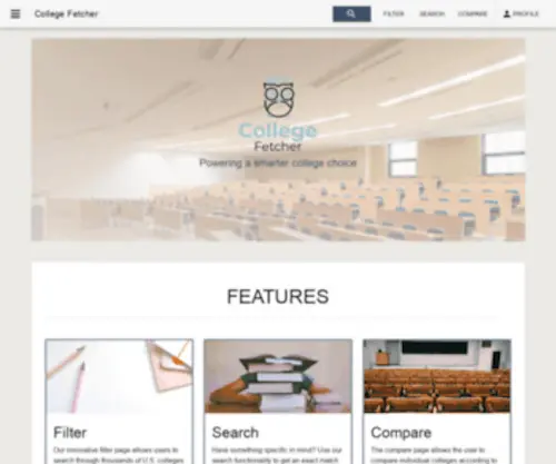 Collegefetcher.com(College Fetcher) Screenshot