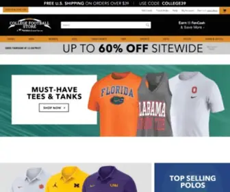 Collegefootballstore.com(College Football Store) Screenshot