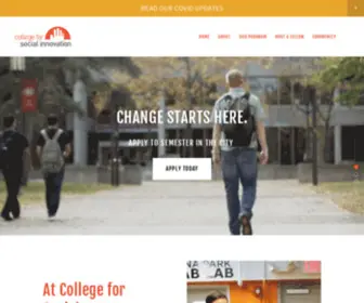 Collegeforsocialinnovation.org(College for Social Innovation) Screenshot