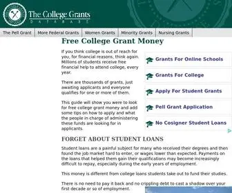 Collegegrant.net(The College Grants Database) Screenshot
