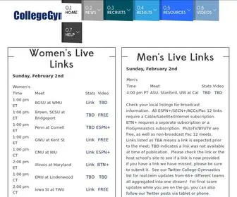 Collegegymfans.com(Since 2001) Screenshot