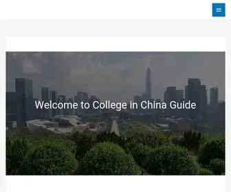 Collegeinchina.com(College in China Guide. This website aims to) Screenshot