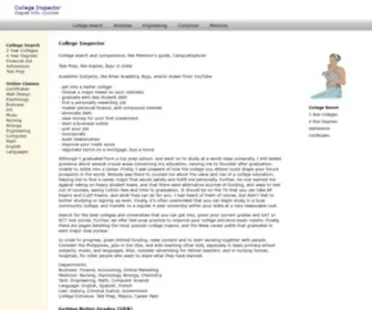 Collegeinspector.com(College Inspector e) Screenshot