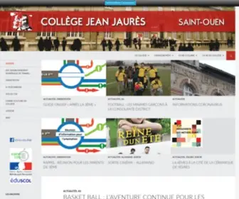 Collegejeanjaures.fr(Collège Jean Jaurès de Saint Ouen) Screenshot