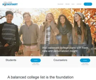 Collegekickstart.com(Give your college plan a boost) Screenshot