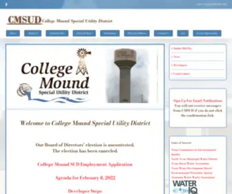 Collegemoundwater.com(College Mound Special Utility District) Screenshot