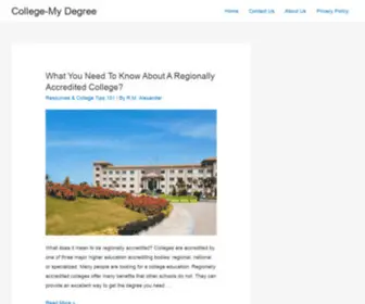 Collegemydegree.com(College-My Degree) Screenshot