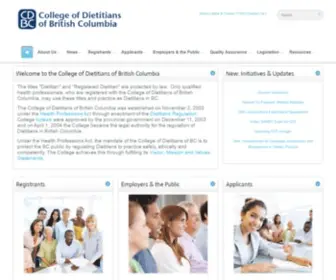 Collegeofdietitiansofbc.org(College of Dietitians of British Columbia) Screenshot