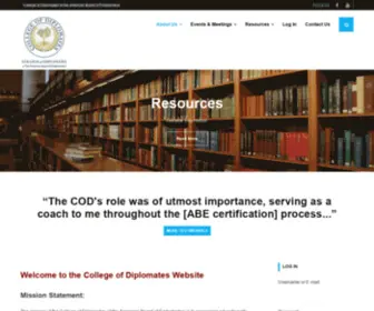 Collegeofdiplomates.org(College of Diplomates) Screenshot