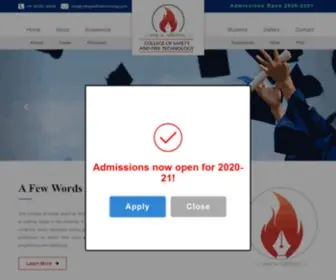 Collegeoffiretechnology.com(College of Safety and Fire Technology) Screenshot