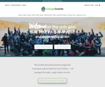 Collegeoutside.com(The Only Gear Site Built Exclusively For Outdoor Education) Screenshot