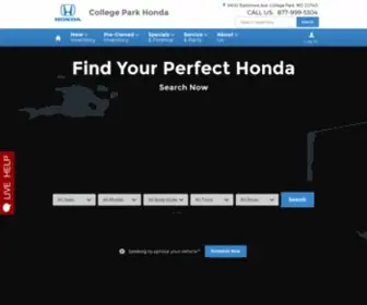 Collegeparkhonda.com Screenshot