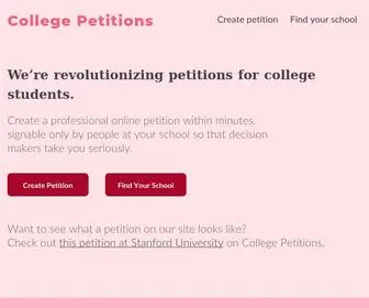 Collegepetitions.org(College Petitions) Screenshot