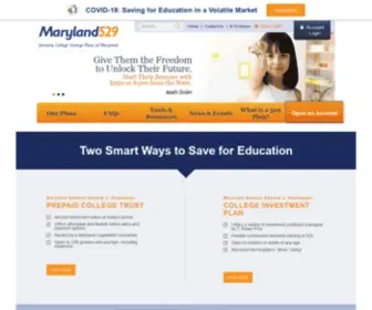 Collegesavingsmd.org(Maryland 529) Screenshot