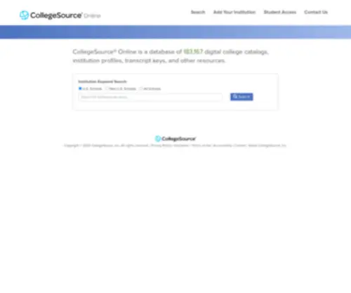 Collegesource.org(CollegeSource Online) Screenshot