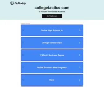 Collegetactics.com(Collegetactics) Screenshot