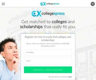 Collegexpress.com(Scholarships, College Search, Lists and Rankings) Screenshot