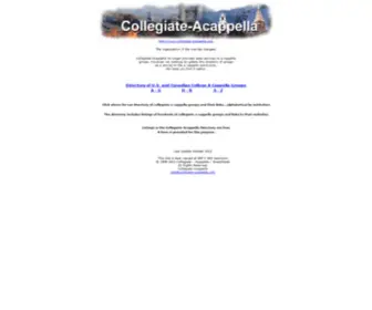 Collegiateacappella.com(Collegiate-Acappella) Screenshot