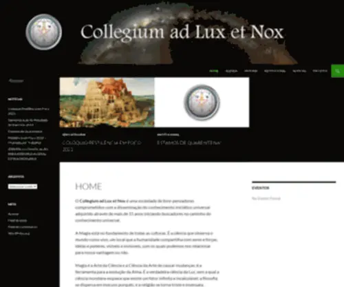 Collegium.org.br(Collegium ad Lux et Nox) Screenshot