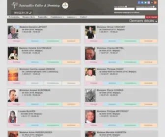 Colles-Dominicy.net(Nécrologie Centre funéraire Colles & Dominicy) Screenshot