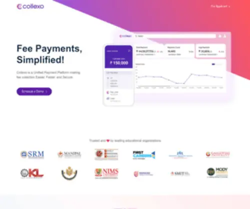 Collexo.com(Making Fee Collection Easier) Screenshot