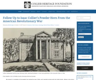 Collierheritage.org(Disseminating Collier Family Genealogical and Historical Information) Screenshot