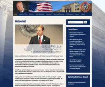 Collincountyda.com(Collin County District Attorney Page) Screenshot