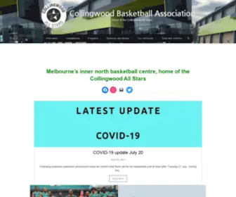 Collingwoodbasketball.com.au(Home of the Collingwood All Stars) Screenshot