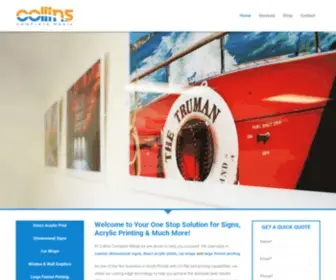 Collinscompletemedia.com(Custom Signs & Print in Ft) Screenshot