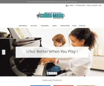 Collinsmusic.com.au(Collins Music The Premier Musical Instrument Service Centre and Handcrafted Guitars) Screenshot