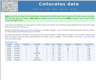 Collocates.info(Based on 450 million word COCA corpus) Screenshot