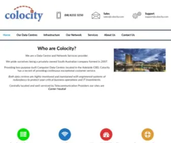 Colocity.com(Adelaide based Datacentres) Screenshot