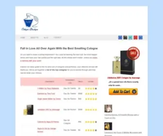 Cologneboutique.com(Choosing the Best Smelling Cologne for Men) Screenshot