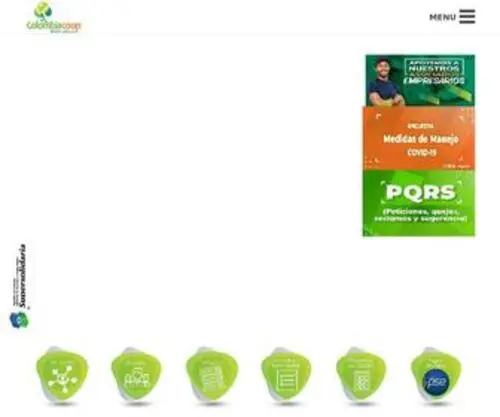 Colombiacoop.com(Cooperativa de aporte y crédito) Screenshot