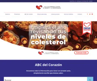 Colombiacorazon.com(Liga Colombiana Contra el Infarto y la Hipertensión) Screenshot