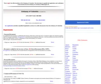 Colombiaembassy.com(This site) Screenshot