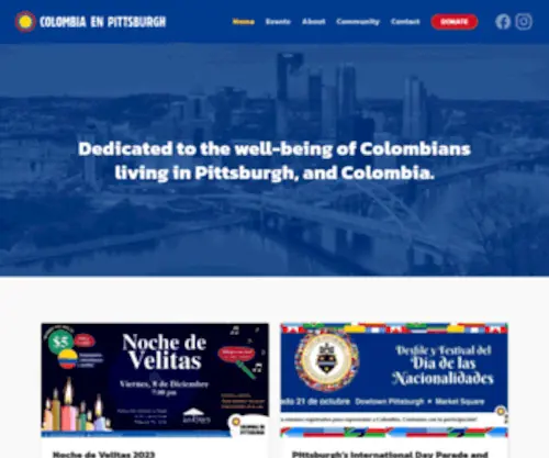 Colombiaenpittsburgh.org(Dedicated to the well) Screenshot