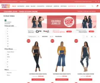 Colombiajeans.co(Colombia Jeans Levanta Cola Tienda de Ropa Online) Screenshot