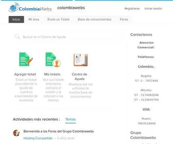Colombiawebs.support(Mesa de Ayuda y Soporte) Screenshot