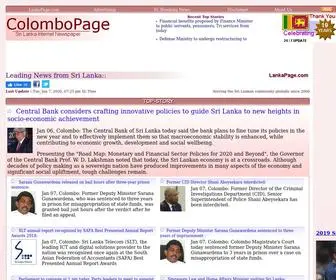 Colombopage.com(Sri Lanka News) Screenshot