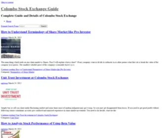 Colombostockguide.com(Colombo Stock Exchange Guide) Screenshot