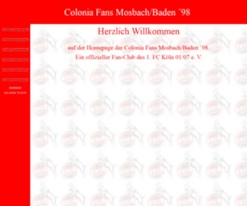 Colonia-Fans.de(Homepage Colonia Fans Mosbach/Baden) Screenshot