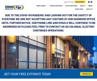 Colonialelec.com(Colonial Electric) Screenshot