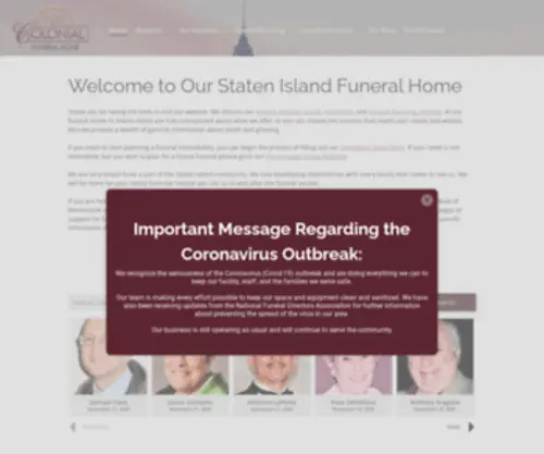 Colonialfuneralhomesi.com(Colonial Funeral Home) Screenshot