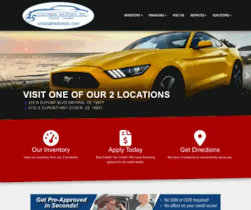 Colonialmotorsinc.com(Colonial Motors) Screenshot