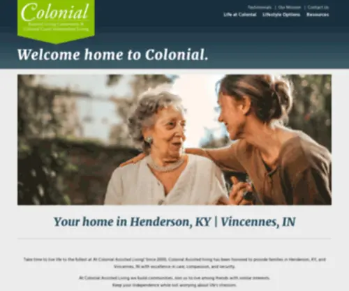 Colonialseniorliving.org(Colonial Assisted Living) Screenshot
