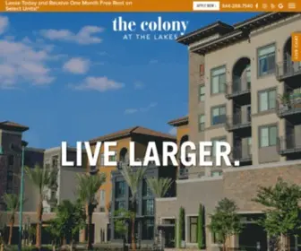 Colonyatthelakes.com(Luxury Apartments in West Covina) Screenshot