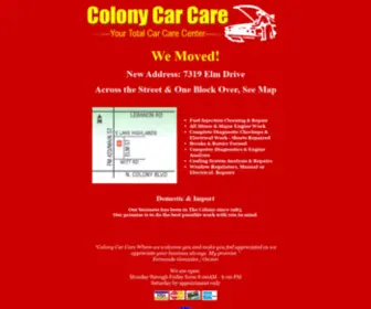 Colonycarcare.com(Colony Car Care) Screenshot