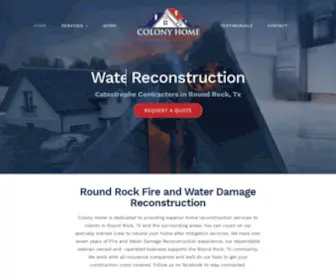 Colonyhomeservices.com(Round Rock Fire and Water Damage Reconstruction) Screenshot